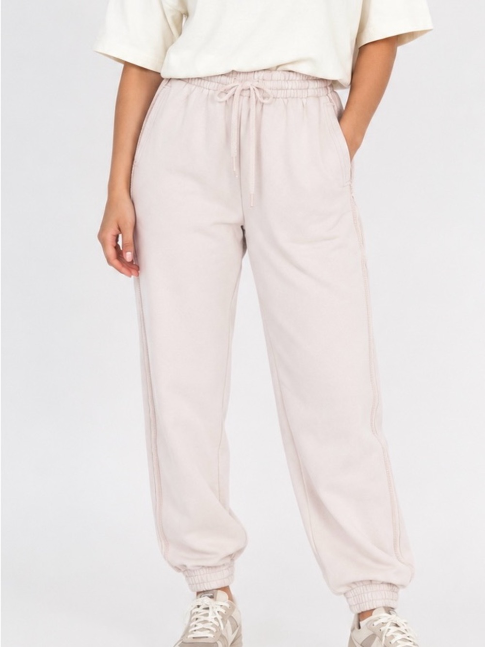 Aerie Pale Pink Jet Setter Jogger Soft Knit Sweatpants Size S Soft Girl